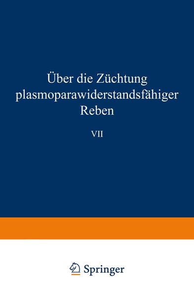Produktbild: &Uuml;ber die Z&uuml;chtung plasmoparawiderstandsf&auml;higer Reben
