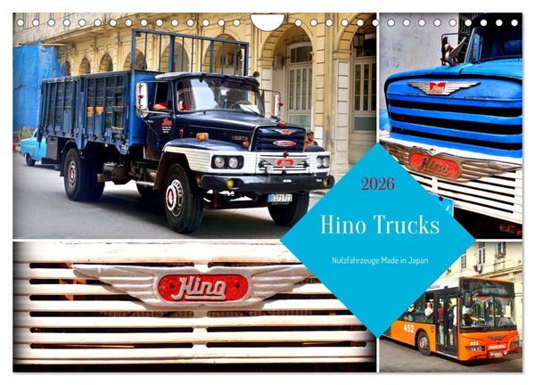 Produktbild: Hino Trucks - Nutzfahrzeuge Made in Japan (Wandkalender 2026 DIN A4 quer), CALVENDO Monatskalender