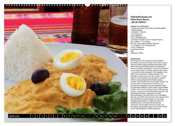 Produktbild: PERU - Kulinarisch (Wandkalender 2026 DIN A2 quer), CALVENDO Monatskalender
