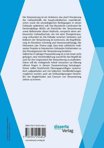 Produktbild: Untersuchungen zur Temperierung historischer Geb&auml;ude
