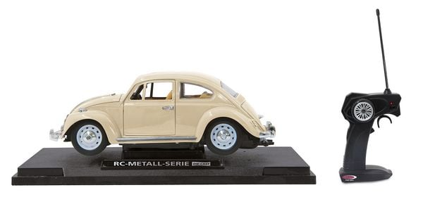 Produktbild: VW K&auml;fer RC Diecast 1:18 creme weiss 40MHz