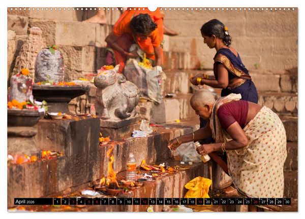 Produktbild: Indien - Varanasi (hochwertiger Premium Wandkalender 2026 DIN A2 quer), Kunstdruck in Hochglanz