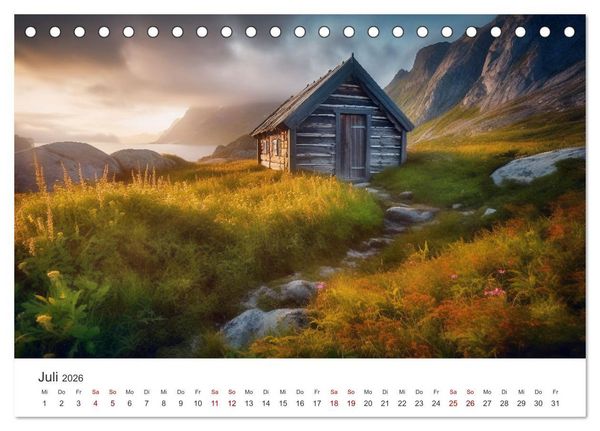 Produktbild: Zuhause in der Wildnis (Tischkalender 2026 DIN A5 quer), CALVENDO Monatskalender