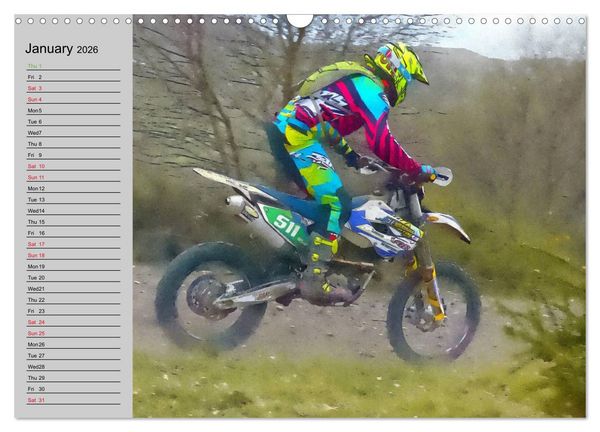 Produktbild: Enduro Racing (Wall Calendar 2026 DIN A3 landscape), CALVENDO 12 Month Wall Calendar