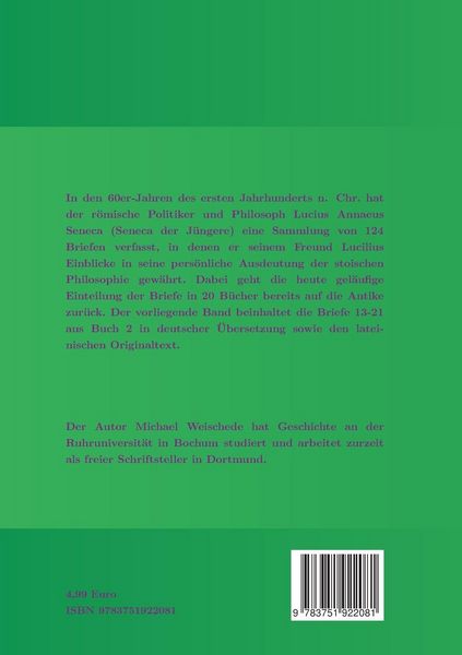 Produktbild: Seneca - Epistulae morales ad Lucilium - Liber II Epistulae XIII-XXI