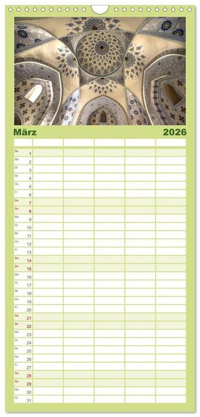 Produktbild: Familienplaner 2026 - Usbekistan und seine Kultursch&auml;tze mit 5 Spalten (Wandkalender, 21 x 45 cm) CALVENDO