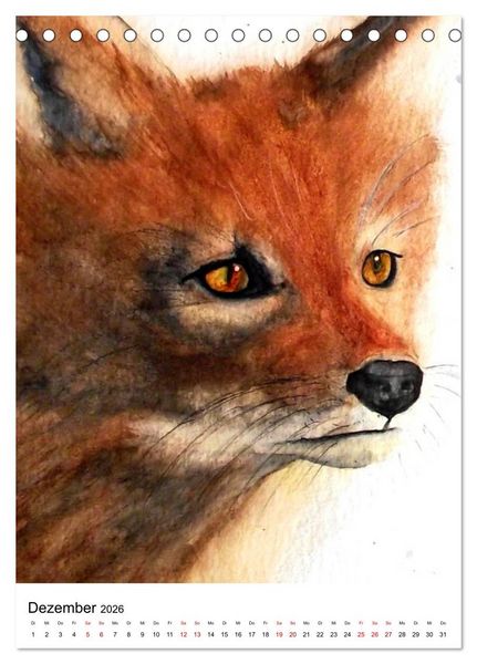 Produktbild: Tiere in Aquarell 2026 - von Ruth Trinczek (Tischkalender 2026 DIN A5 hoch), CALVENDO Monatskalender