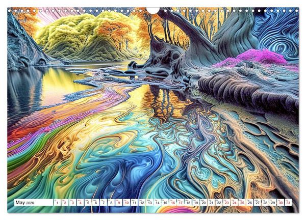 Produktbild: Psychedelic Landscapes (Wall Calendar 2026 DIN A3 landscape), CALVENDO 12 Month Wall Calendar