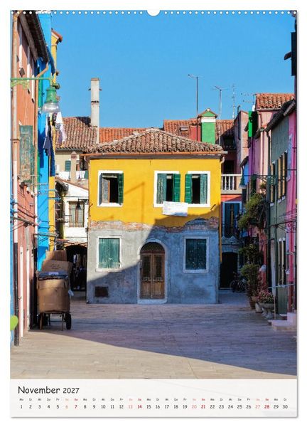 Produktbild: Venedig und Burano, Stadt am Wasser und Insel der bunten H&auml;user (hochwertiger Premium Wandkalender 2027 DIN A2 hoch), Kunstdruck in Hochglanz
