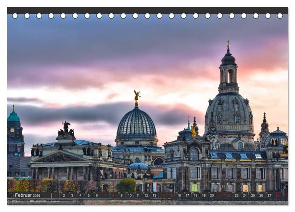 Produktbild: Dresden - Die Frauenkirche (Tischkalender 2026 DIN A5 quer), CALVENDO Monatskalender