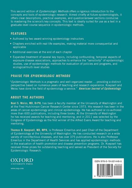 Produktbild: Epidemiologic Methods