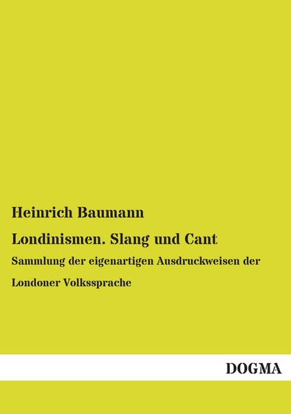 Produktbild: Londinismen. Slang und Cant