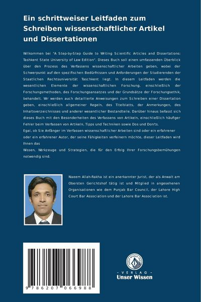 Produktbild: Ein schrittweiser Leitfaden zum Schreiben wissenschaftlicher Artikel und Dissertationen