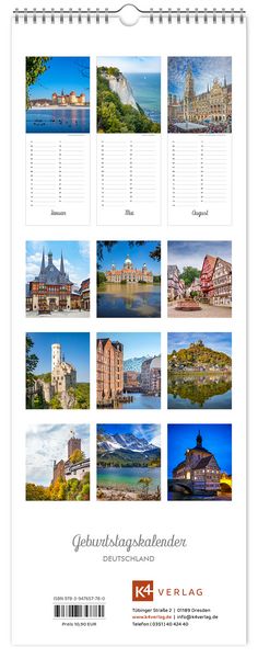 Produktbild: Kalender Geburtstagskalender Deutschland