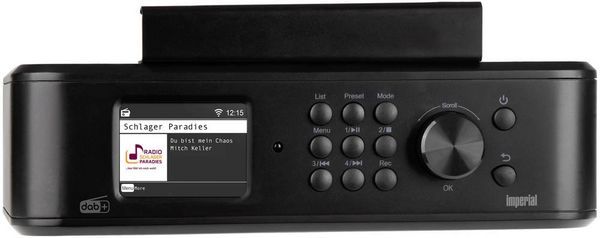 Produktbild: Imperial DABMAN i460 (sw) Internet K&uuml;chenradio Internet, DAB+, UKW, FM Bluetooth&reg;, Internetradio, UKW, USB, WLAN, Notfallradio