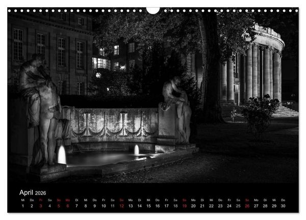 Produktbild: Stuttgart bei Nacht (Wandkalender 2026 DIN A3 quer), CALVENDO Monatskalender