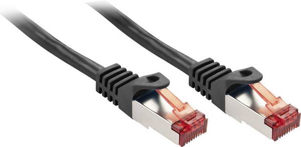 Produktbild: LINDY 47376 RJ45 Patchkabel CAT 6 S/FTP 5.00m Schwarz 1St.