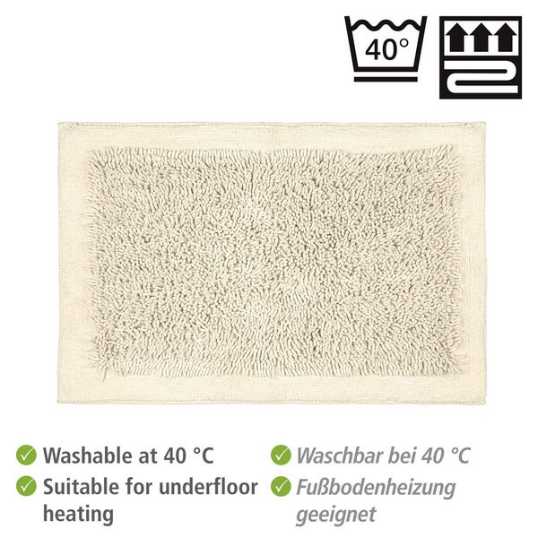 Produktbild: Badematte Mod. Sidyma Beige, aus 100 % zertifizierter Bio-Baumwolle