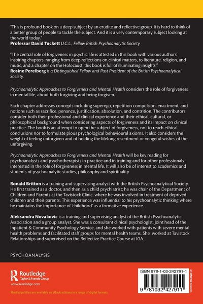 Produktbild: Psychoanalytic Approaches to Forgiveness and Mental Health