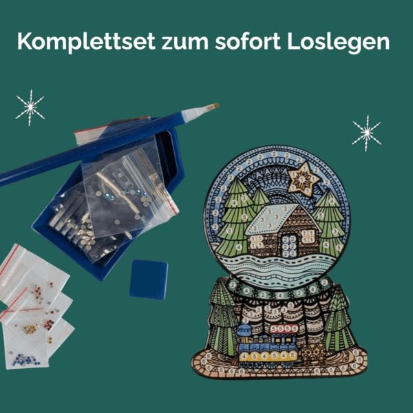 Produktbild: Diamond Painting Set Schneekugel