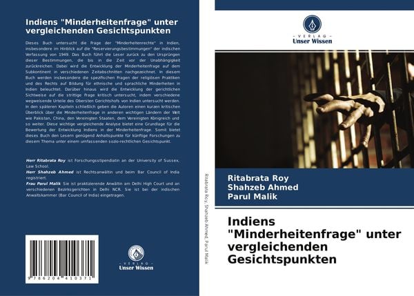 Indiens 'Minderheitenfrage' unter vergleichenden Gesichtspunkten, Taschenbuch von Ritabrata Roy , Shahzeb Ahmed , Parul Malik, Verlag Unser Wissen,