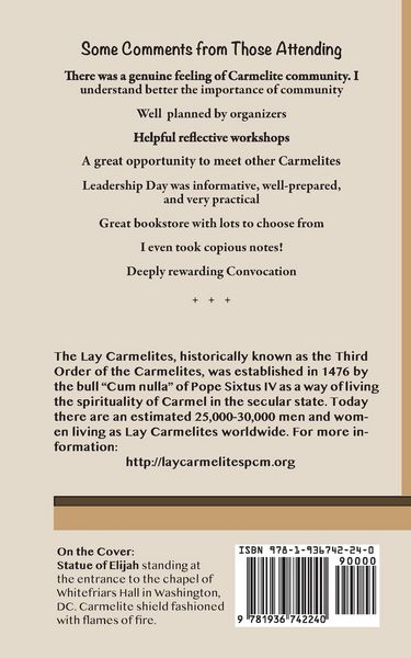 Produktbild: Elijah: Inner Fire Outward Zeal: 2019 Lay Carmelite Convocation