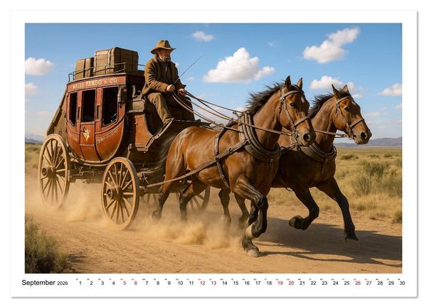 Produktbild: Cowboy Alltag und Western Staub (Wandkalender 2026 DIN A2 quer), CALVENDO Monatskalender