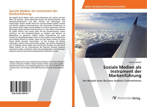 Soziale Medien als Instrument der Markenführung, Taschenbuch von Sabrina Bastah, AV Akademikerverlag, 9783639720167