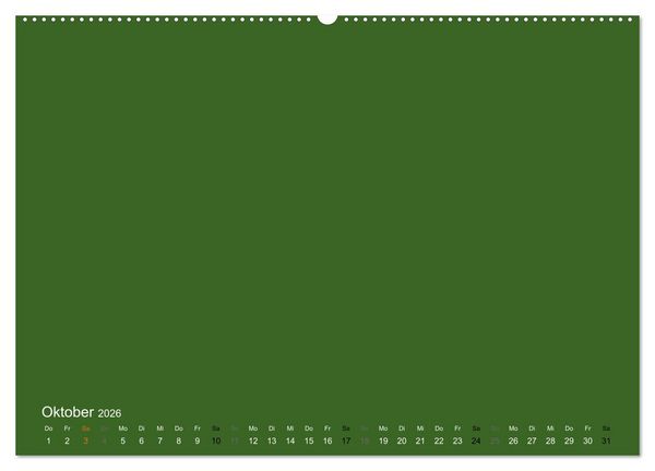 Produktbild: Bastelkalender - dunkel Gr&uuml;n (Wandkalender 2026 DIN A2 quer), CALVENDO Monatskalender