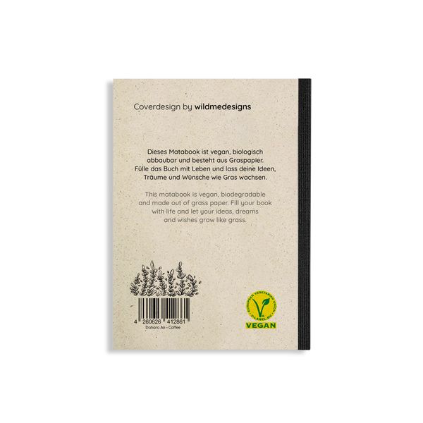 Produktbild: Matabooks - Steifbroschur Dahara A6 "Coffee"