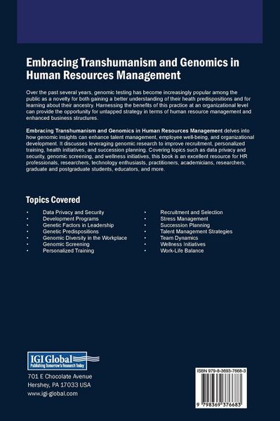 Produktbild: Embracing Transhumanism and Genomics in Human Resources Management
