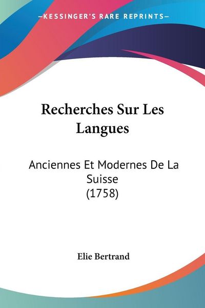 Produktbild: Bertrand, E: Recherches Sur Les Langues