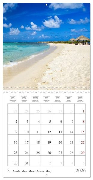 Produktbild: Dream destinations in the Caribbean (Wall Calendar 2026 12 &times; 12 Inch) CALVENDO 12 Month Wall Calendar