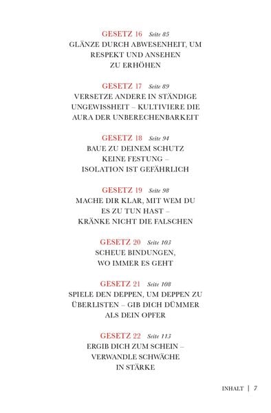 Greene, Power, 48 Gesetze der Macht