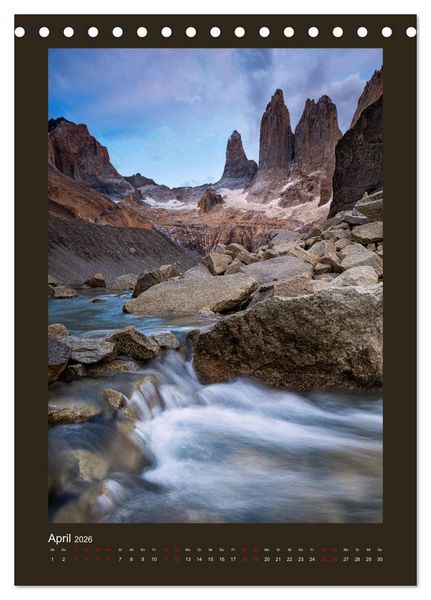 Produktbild: Patagonien: Sehnsuchtsziel am Ende der Welt (Tischkalender 2026 DIN A5 hoch), CALVENDO Monatskalender