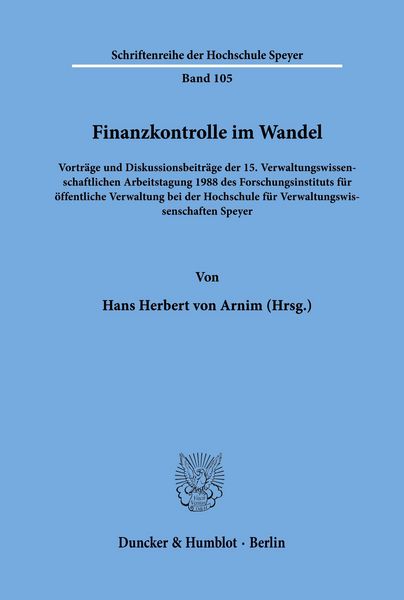 Produktbild: Finanzkontrolle im Wandel.