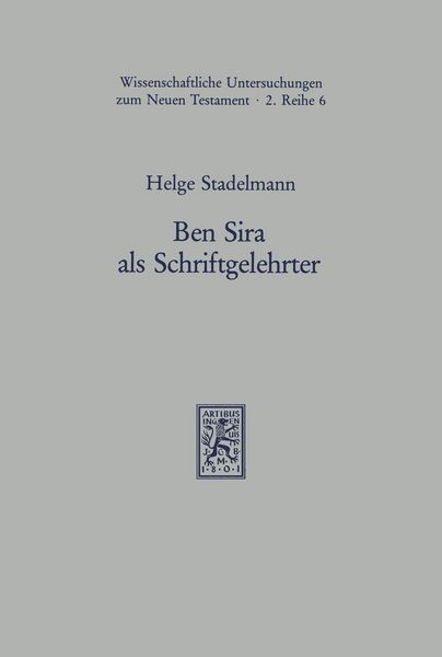 Produktbild: Ben Sira als Schriftgelehrter