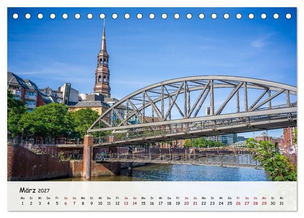 Produktbild: Hamburg - Zwischen Alster und Elbe (Tischkalender 2027 DIN A5 quer), CALVENDO Monatskalender