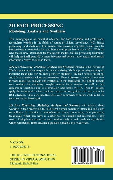 Produktbild: 3D Face Processing