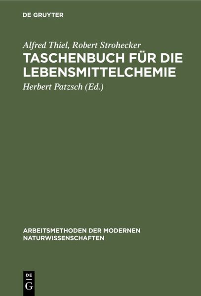 Produktbild: Taschenbuch f&uuml;r die Lebensmittelchemie