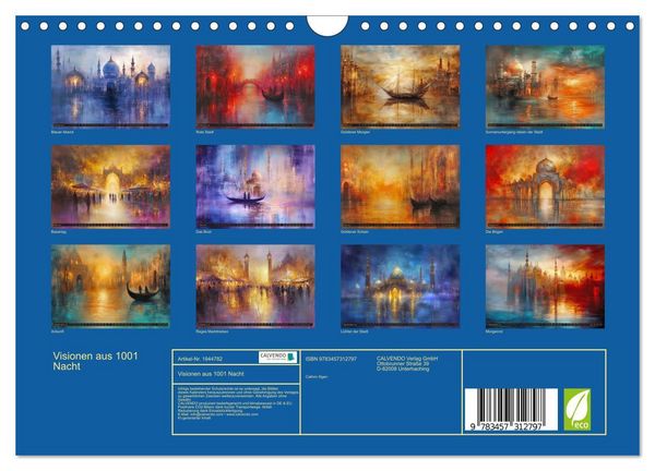 Produktbild: Visionen aus 1001 Nacht (Wandkalender 2026 DIN A4 quer), CALVENDO Monatskalender