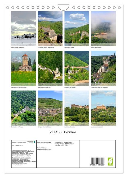 Produktbild: VILLAGES Occitanie (Calendrier mural 2026 DIN A4 horizontal), CALVENDO calendrier mensuel