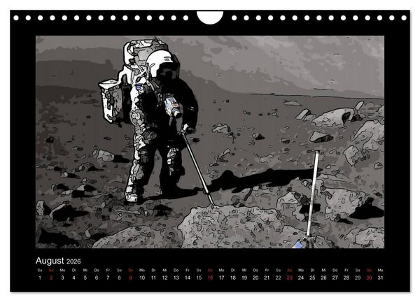 Produktbild: Landing On The Moon Like A Cartoon (Wandkalender 2026 DIN A4 quer), CALVENDO Monatskalender