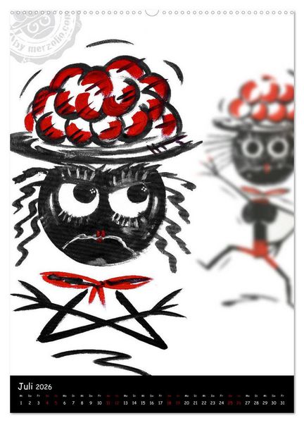 Produktbild: Original Schwarzw&auml;lder &raquo;Gr&auml;tige Bolle&laquo; by merzolio (hochwertiger Premium Wandkalender 2026 DIN A2 hoch), Kunstdruck in Hochglanz