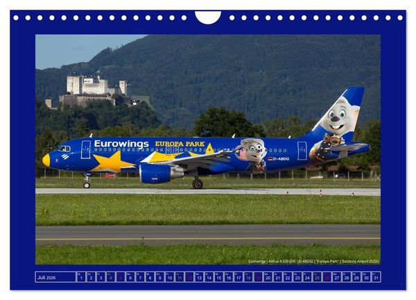 Produktbild: Bunte Airliner (Wandkalender 2026 DIN A4 quer), CALVENDO Monatskalender