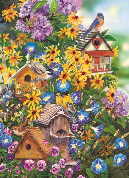 Produktbild: Vogelh&auml;user und Sonnenblumen 500 Teile