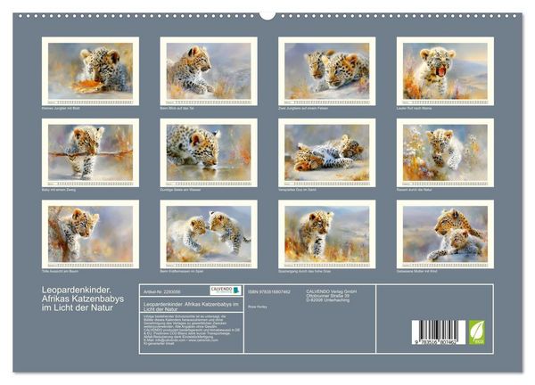Produktbild: Leopardenkinder. Afrikas Katzenbabys im Licht der Natur (hochwertiger Premium Wandkalender 2027 DIN A2 quer), Kunstdruck in Hochglanz