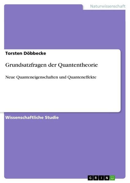 Produktbild: Grundsatzfragen der Quantentheorie