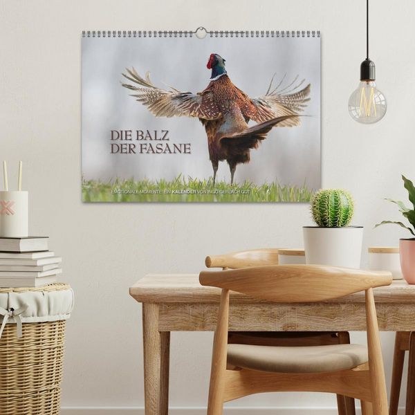 Produktbild: Emotionale Momente: Die Balz der Fasane / CH-Version (Wandkalender 2026 DIN A3 quer), CALVENDO Monatskalender