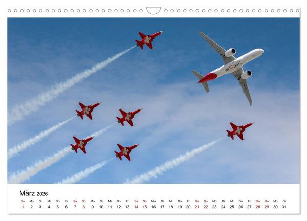 Produktbild: Fliegertr&auml;ume: 12 Monate, 12 Flugzeuge (Wandkalender 2026 DIN A3 quer), CALVENDO Monatskalender